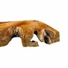 Blat de baie suspendat din lemn masiv de tec, piesă unică - Perfect Viadurini