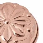 Tigaie rotundă de tort din cupru, conservată manual, cu decor de flori 28 cm - Gianmattia Viadurini