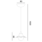Lampa cu suspendare din teracota Toscot Apuane fara rozeta Made in Toscana Viadurini