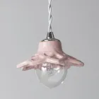 Lampa cu suspendare din teracota Toscot Apuane fara rozeta Made in Toscana Viadurini