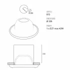 TOSCOT Battersea la farul mare, construit Ø22,5 cm Made in Toscana Viadurini
