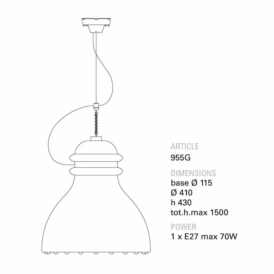 TOSCOT Battersea pandantiv lampă de ceramică contemporană Viadurini