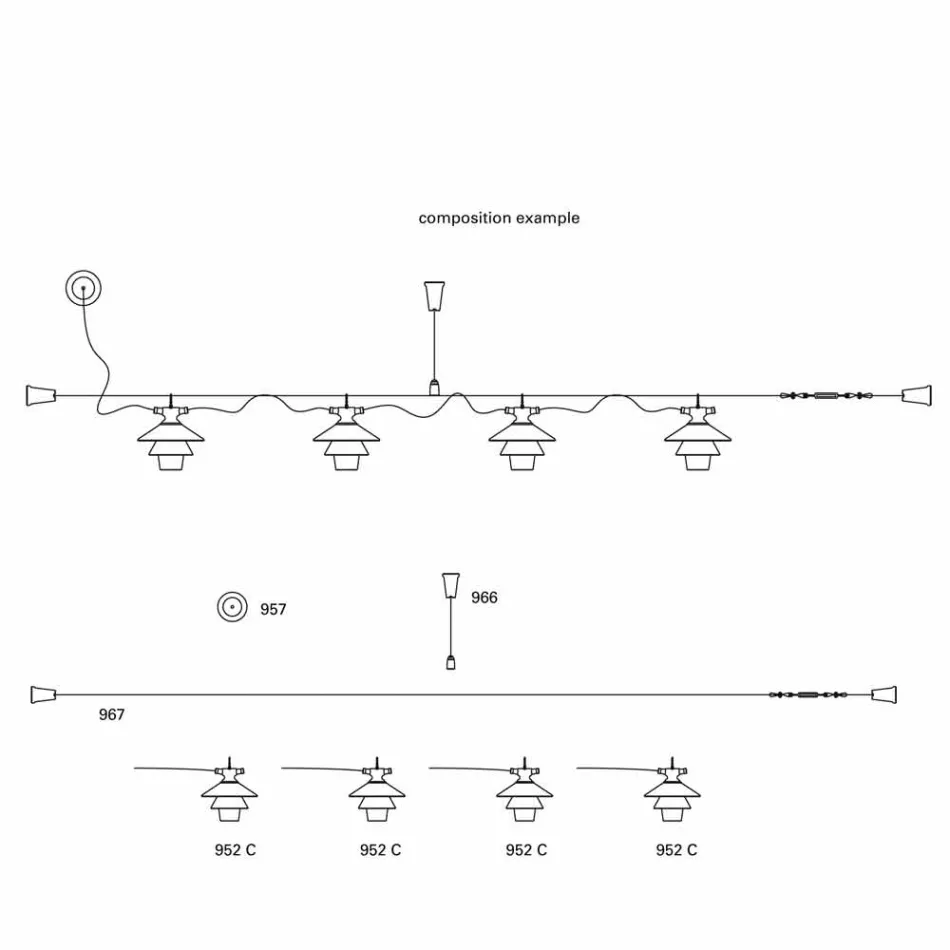 TOSCOT Battersea plafon mare a crescut pentru compoziții Viadurini