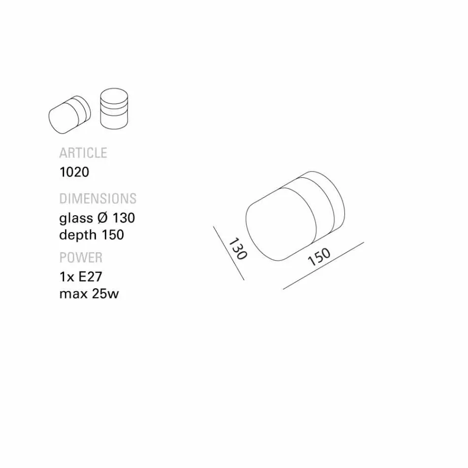 TOSCOT Chapeau! lampa de perete / tavan manual făcute în Toscana Viadurini