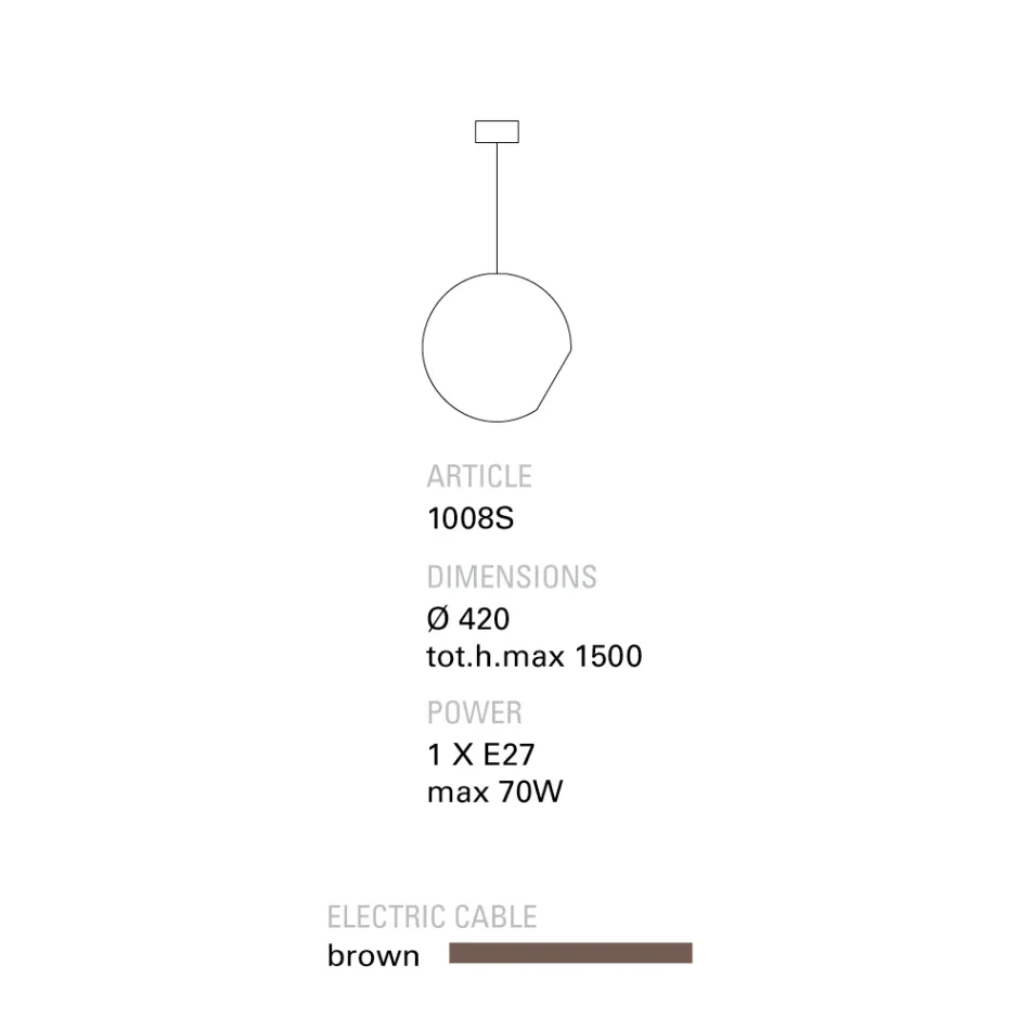 Lampă de teracotă Toscot Newton în stil contemporan Viadurini