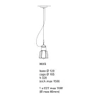 Lampa suspendata Toscot Novecento din teracota cu rozeta Viadurini