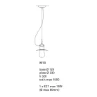 Lampa suspendata Toscot Novecento din teracota cu rozeta Viadurini