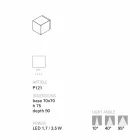 TOSCOT Smith appliqué cu LED-uri de teracota exterior, manual Viadurini