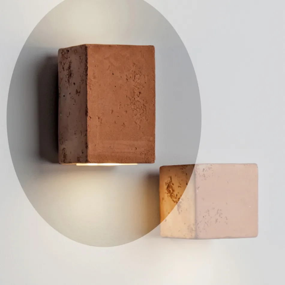 Aplic de grădină LED din teracotă realizat manual Toscot Smith Viadurini