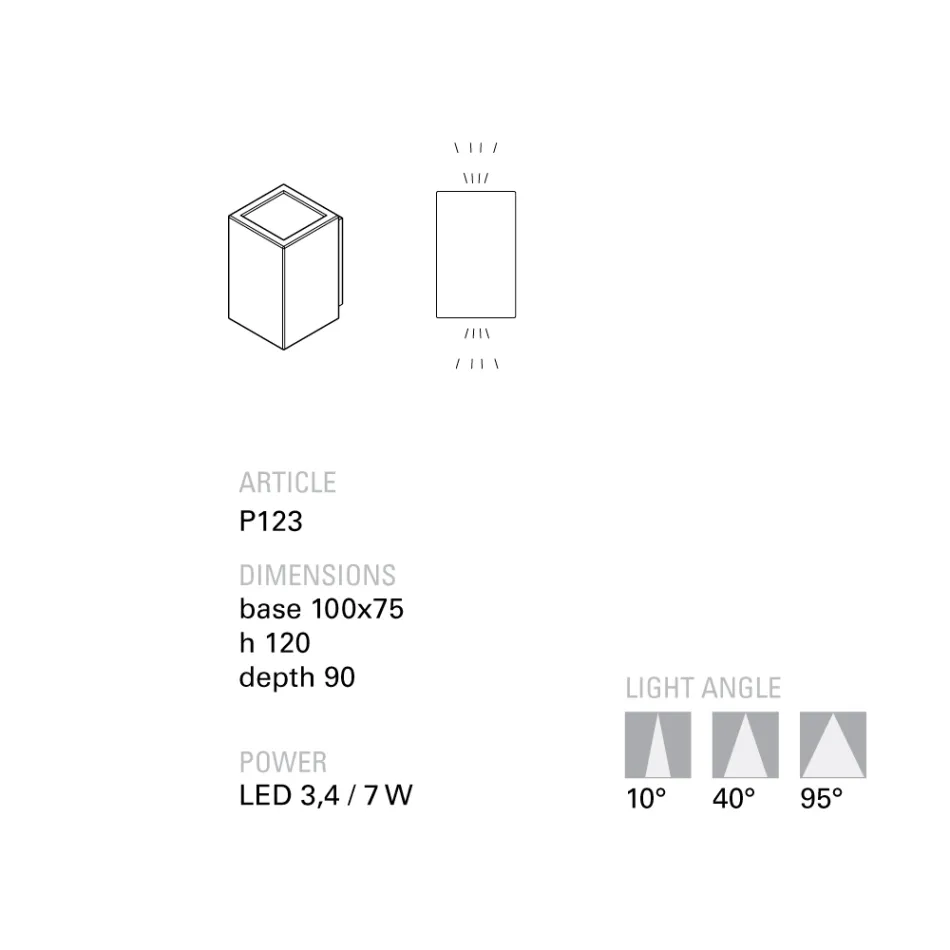 Aplic de grădină LED din teracotă realizat manual Toscot Smith Viadurini