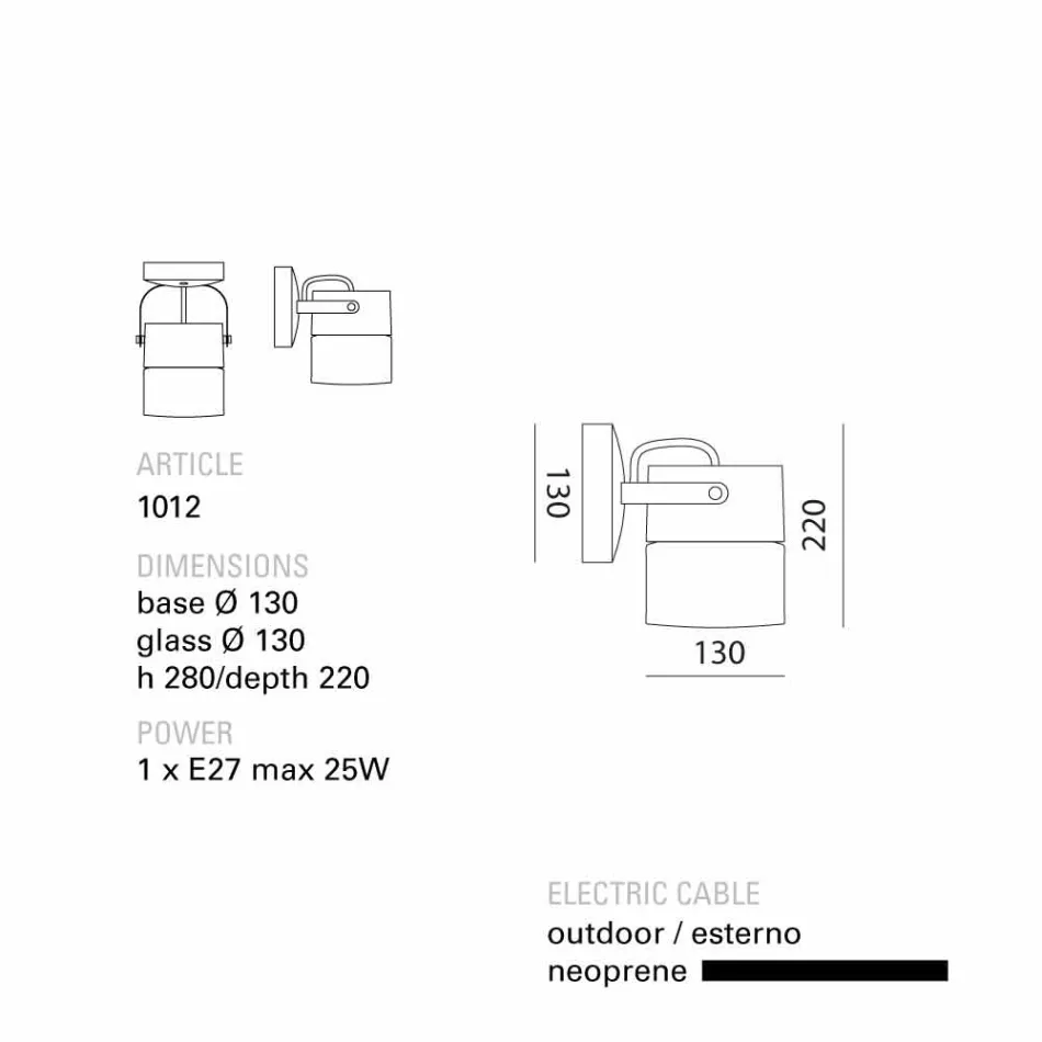 TOSCOT lampă Swing plafon / perete realizat în Toscana Viadurini