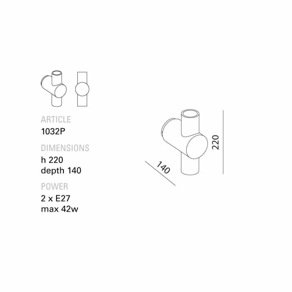 lampa de perete Trafic TOSCOT cu bază metalică produsă în Toscana Viadurini