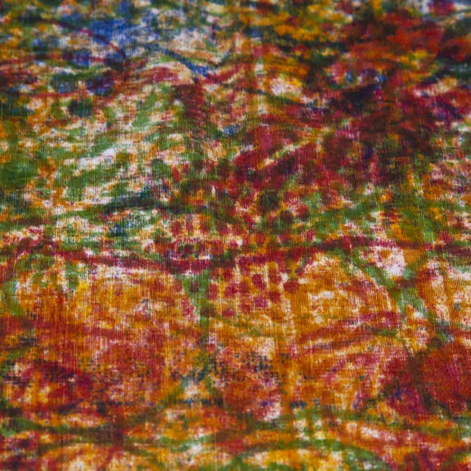 Față de masă din bumbac cu imprimeu realizat manual dintr-o bucată - mărci Viadurini