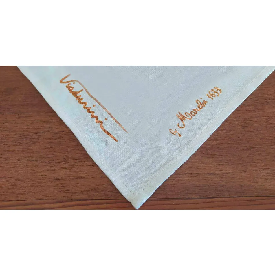 Față de masă din artă italiană cu bucată unică imprimată din bumbac manual Viadurini