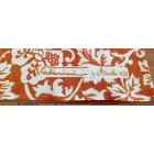 Față de masă din meșteșugul italian 100% lenjerie cu imprimeu manual Articol unic Viadurini