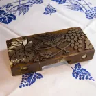 Față de masă de in înaltă artistică cu imprimeu manual italian de artă - mărci Viadurini