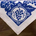 Față de masă de in înaltă artistică cu imprimeu manual italian de artă - mărci Viadurini