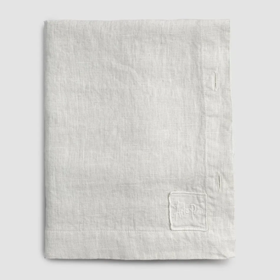 Față de masă dreptunghiulară de in cu butoniere și 12 nasturi de lux - mediteraneană Viadurini