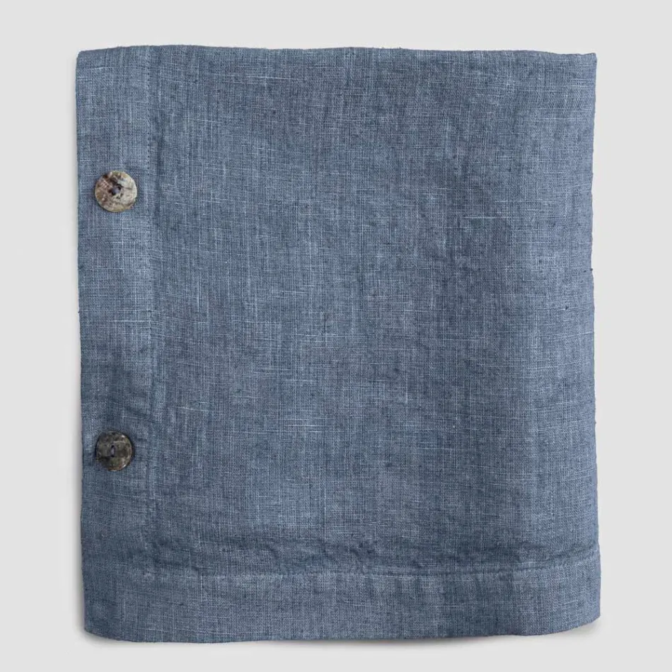 Față de masă dreptunghiulară de in cu butoniere și 12 nasturi de lux - mediteraneană Viadurini