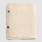 Față de masă dreptunghiulară de in cu butoniere și 12 nasturi de lux - mediteraneană Viadurini