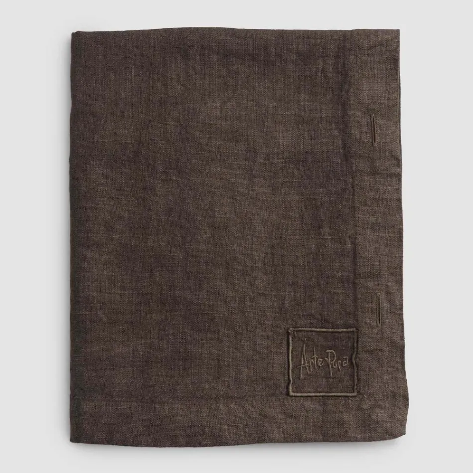 Față de masă dreptunghiulară de in cu butoniere și 12 nasturi de lux - mediteraneană Viadurini