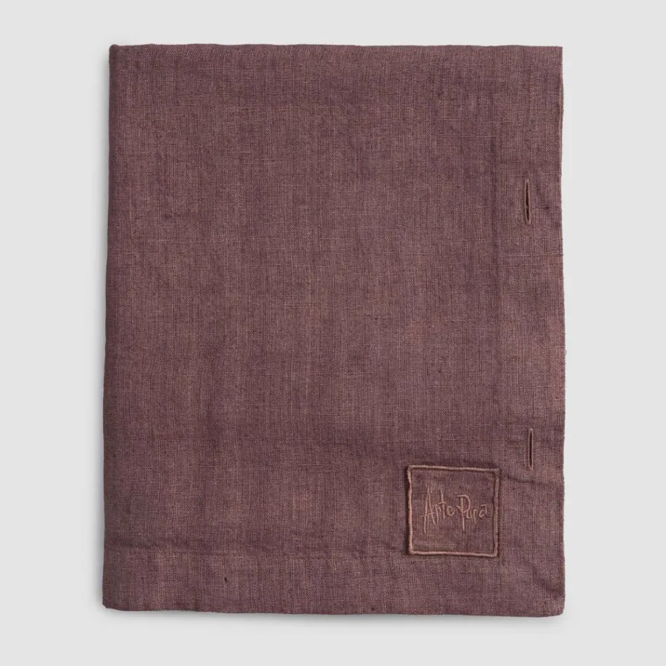 Față de masă dreptunghiulară de in cu butoniere și 12 nasturi de lux - mediteraneană Viadurini