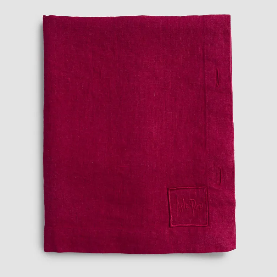 Față de masă dreptunghiulară de in cu butoniere și 12 nasturi de lux - mediteraneană Viadurini