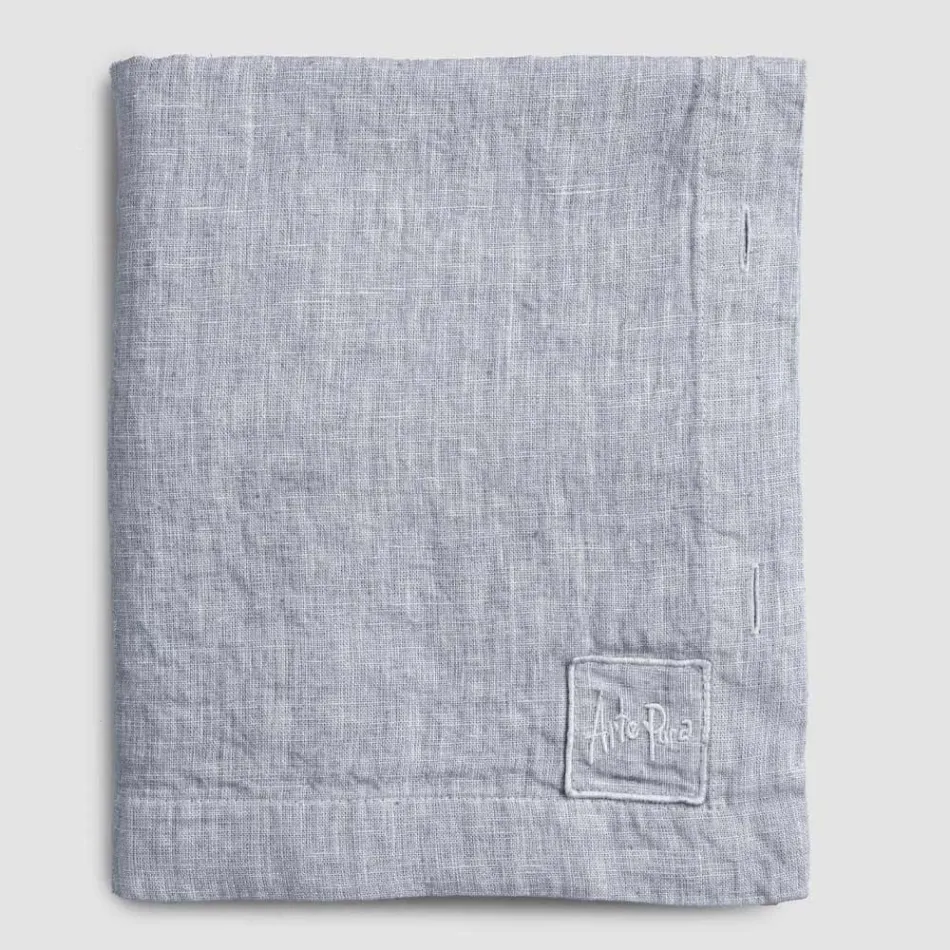 Față de masă dreptunghiulară de in cu butoniere și 12 nasturi de lux - mediteraneană Viadurini