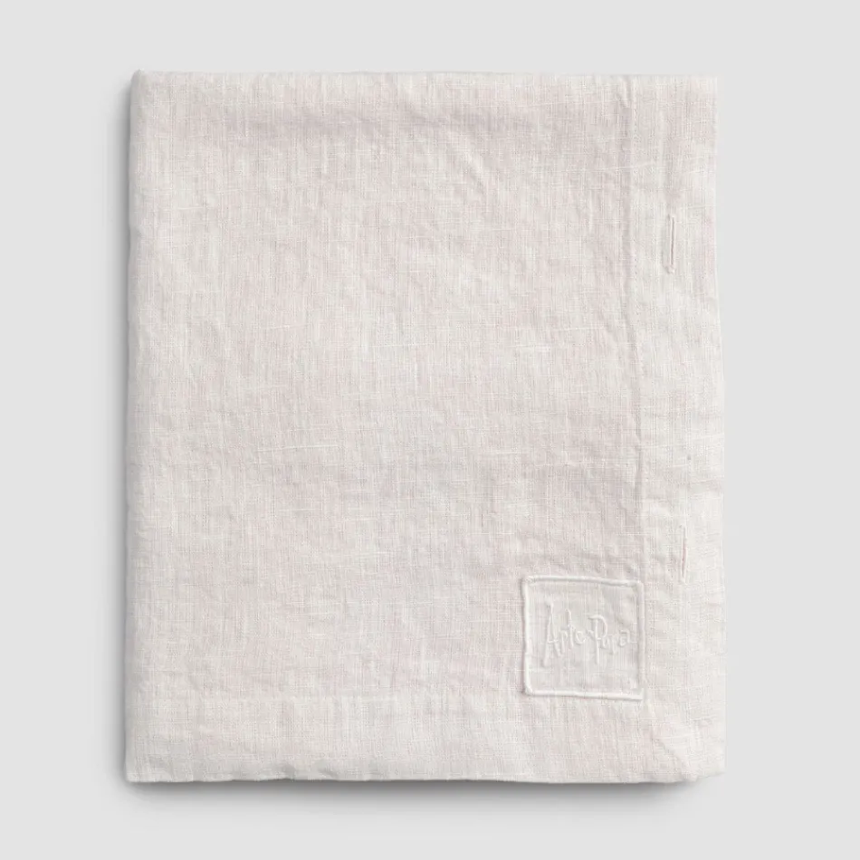 Față de masă dreptunghiulară de in cu butoniere și 12 nasturi de lux - mediteraneană Viadurini