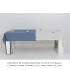 Față de masă de in colorată modulară de lux cu butoniere și 12 nasturi - mediteraneană Viadurini