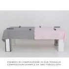 Față de masă de in colorată modulară de lux cu butoniere și 12 nasturi - mediteraneană Viadurini