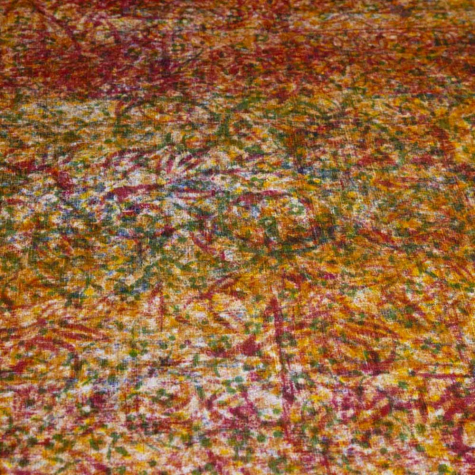 Față de masă italiană de înaltă calitate din bumbac printat manual - mărci comerciale Viadurini