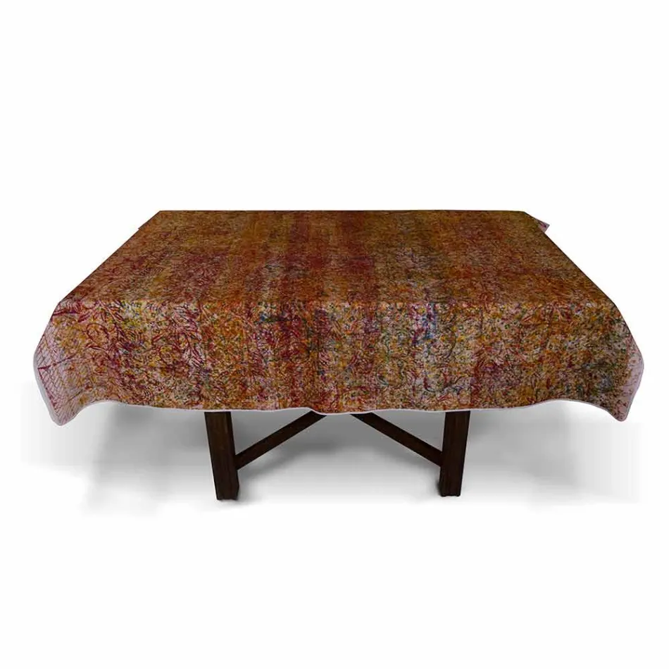 Față de masă italiană de înaltă calitate din bumbac printat manual - mărci comerciale Viadurini