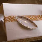 Față de masă din bumbac și lenjerie tipărită italiană extrem de artizanală - mărci Viadurini