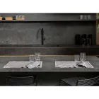 Serviciuuri pentru mic dejun din in gri cu cristale 2 piese - Macanno Viadurini