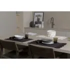 Șervețele de in cu cristale negre sau de unt, 6 bucăți de lux italian - Prezio Viadurini