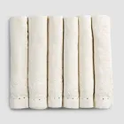 Șervețele de in cu cristale negre sau de unt, 6 bucăți de lux italian - Prezio Viadurini