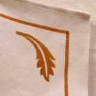 Șervețel în lenjerie mixtă cu imprimeu manual piesă unică fabricată în Italia - mărci Viadurini