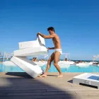 Trona scaun plutitor de design alb made in Italy Viadurini