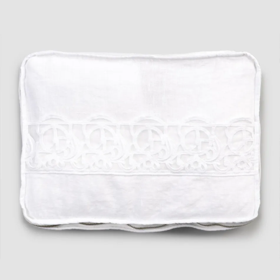 Geanta mare de voiaj din in cu dantela italiana de lux Sinergia - Randall Viadurini