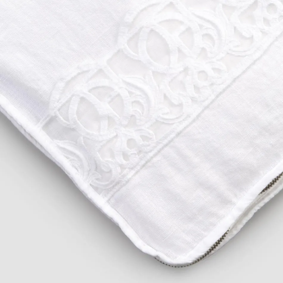 Geanta mare de voiaj din in cu dantela italiana de lux Sinergia - Randall Viadurini