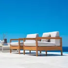 Varaschin Bali fotoliu modern în aer liber din țesătură tapițată Viadurini