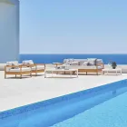 Varaschin Bali fotoliu modern în aer liber din țesătură tapițată Viadurini