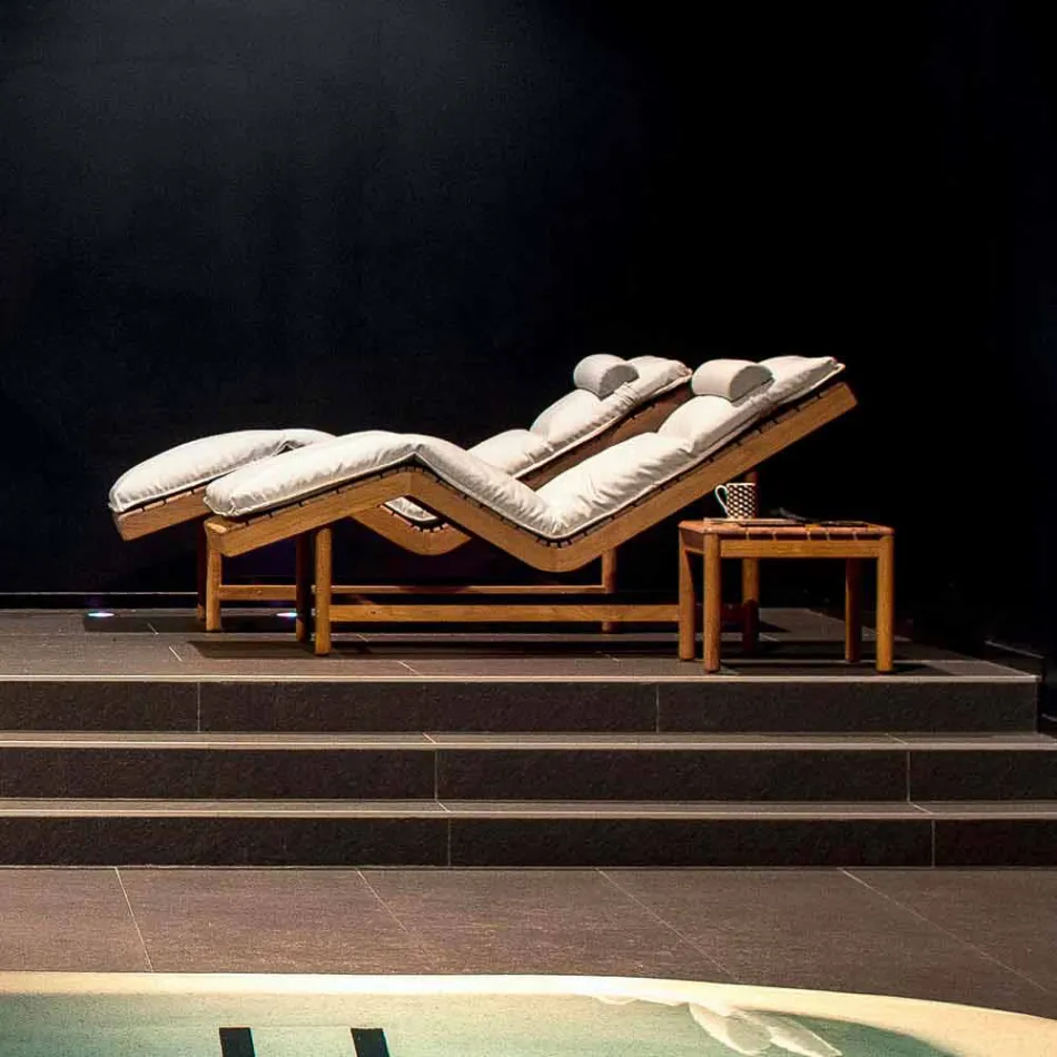 Varaschin Bar de grădină contemporan pat / tec de interior Viadurini