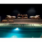 Varaschin Bar de grădină contemporan pat / tec de interior Viadurini