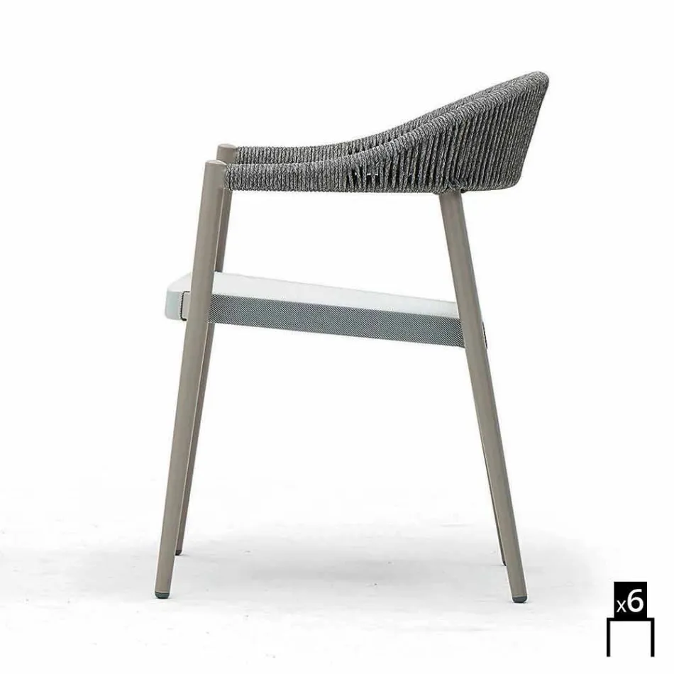 Varaschin Clever scaun de gradina moderne de design, 6 bucăți Viadurini