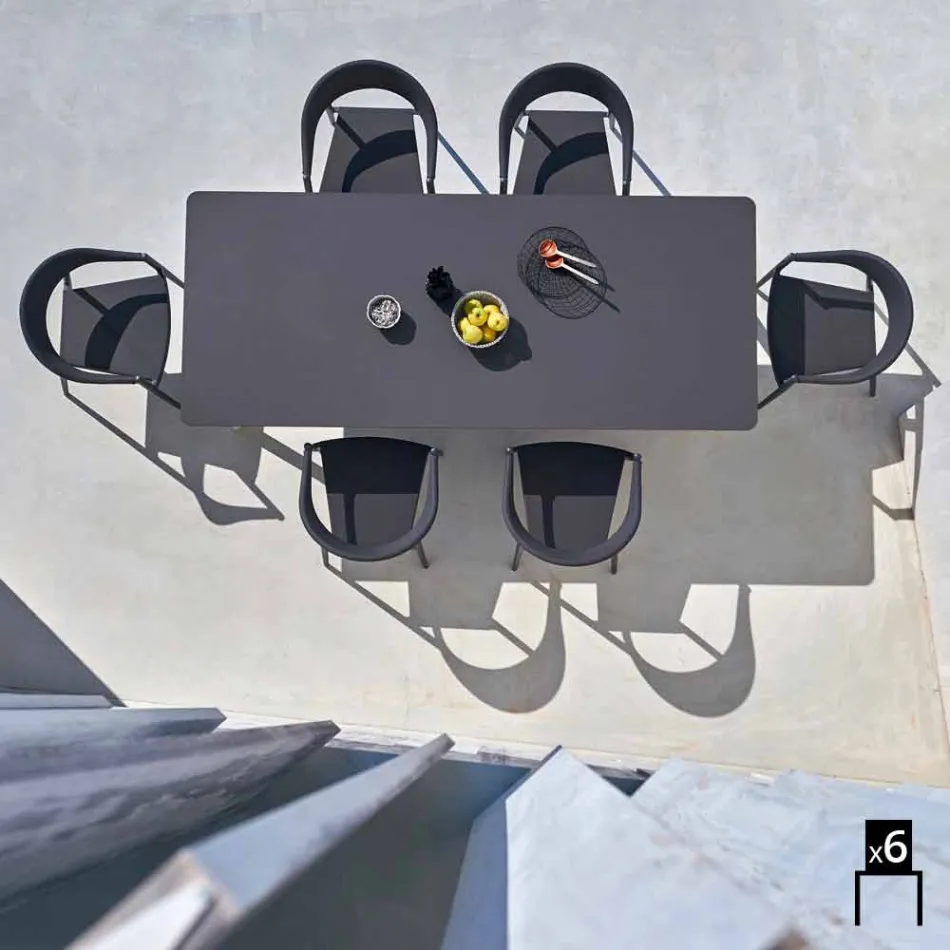 Varaschin Clever scaun de gradina moderne de design, 6 bucăți Viadurini