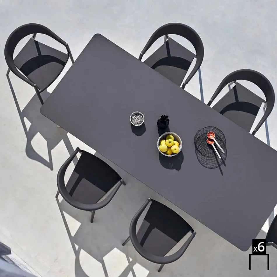 Varaschin Clever scaun de gradina moderne de design, 6 bucăți Viadurini