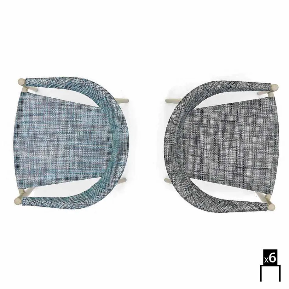 Varaschin Clever scaun de gradina moderne de design, 6 bucăți Viadurini