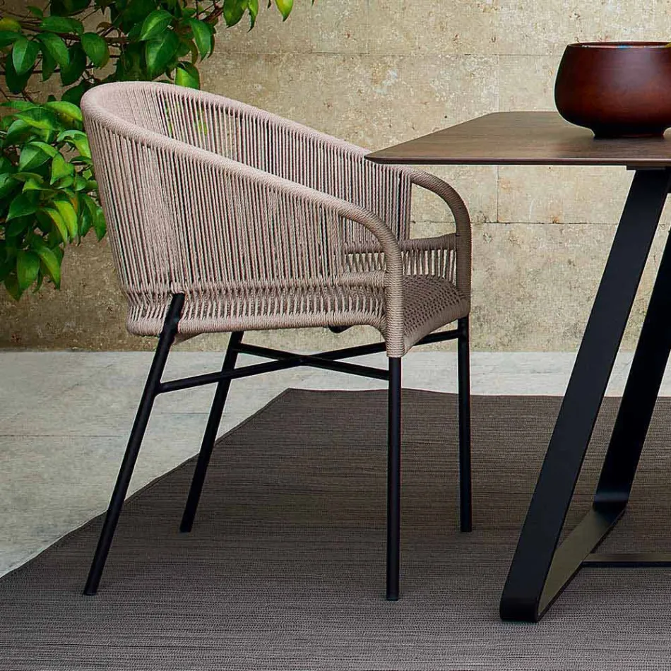 Varaschin Cricket scaun cu exterioare, 2 bucăți țesute manual Viadurini